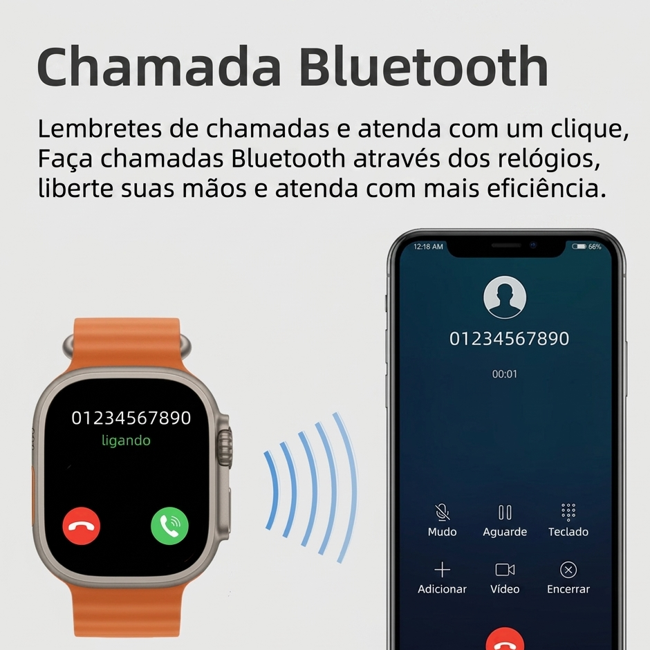 Compre 1, Leve 2 - Smartwatch Iwo S10 Ultra (7 Pulseiras Brindes)