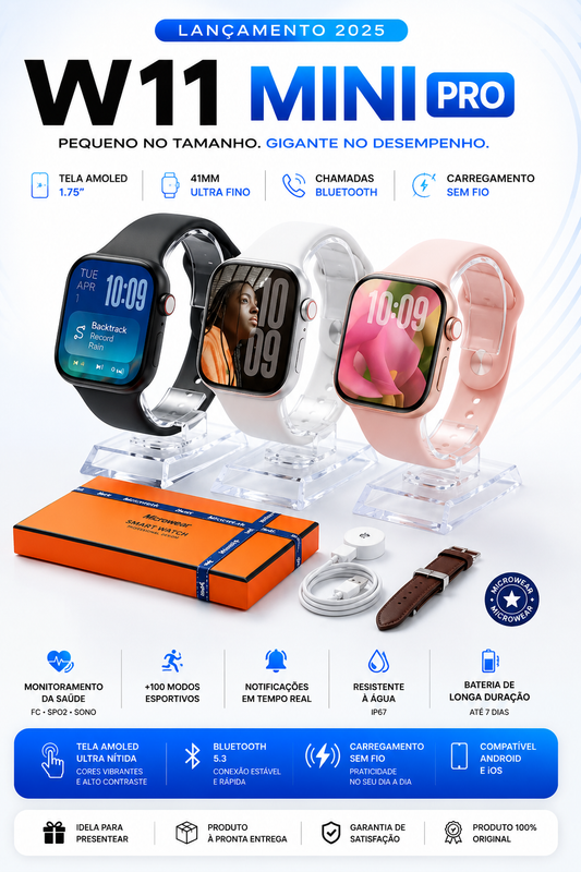 Smartwatch W11 Mini Pro 41mm AMOLED